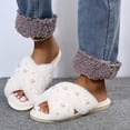 thumbnail image 7 of Jiibva Bride Slippers Pearl Slippers For Wedding Women Fuzzy Slippers Soft Bridesmaid Slippers For Wedding Bachelorette Party Supplies, 7 of 7