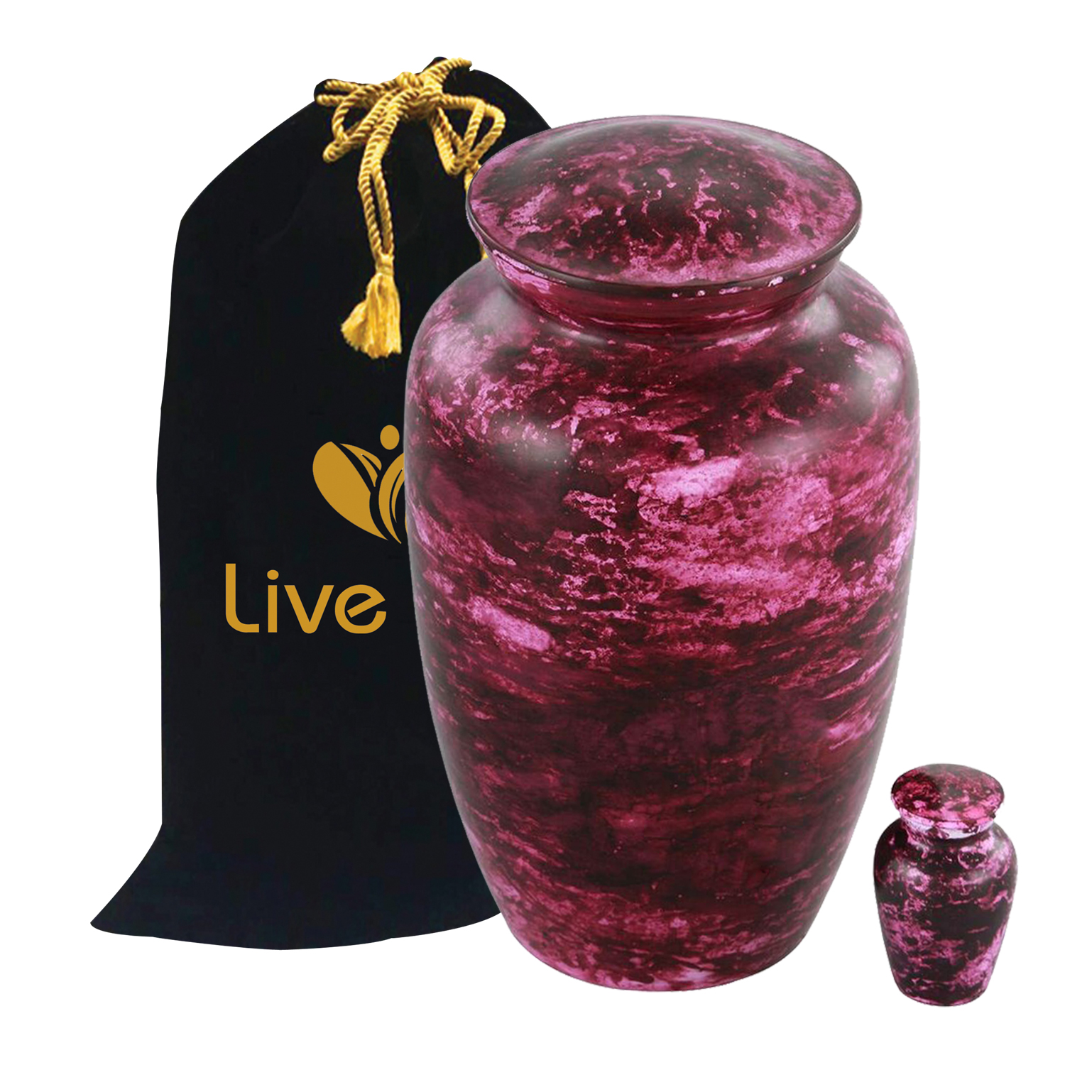 Caribbean Cremation Urn Adult Funeral Urn Solid Metal Funeral Urn Handcrafted Adult