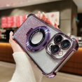 thumbnail image 2 of ShellTech for iPhone 16 Pro Magnetic Case with Stand,Military Grade Protection Magnetic Shockproof Hard Case with Ring Holder Kickstand Camera Lens Protector for iPhone 16 Pro,Darkpurple, 2 of 10