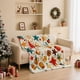 thumbnail image 4 of Mantas de franela con adornos navideños, manta con estampado navideño, cómoda y suave, ideal para el sofá del dormitorio, decoración navideña de 75 x 100 cm, decoración de Halloween, decoración de oto, 4 of 7