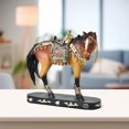thumbnail image 6 of yotijay Horse Statue Decor Animal Figurine Crafts Desk Centerpiece Resin Horse Sculpture Brown, 6 of 9