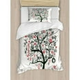 thumbnail image 3 of Christmas Decorations King Size Duvet Cover Set, Large Tree with New Year Ornaments Gifts Candles Angels Holiday Theme, Decorative 3 Piece Bedding Set with 2 Pillow Shams, Green Red, by Ambesonne, 3 of 3