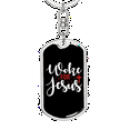 thumbnail image 5 of Work For Jesus Cross Stainless Steel or 18k Gold Premium Swivel Dog Tag Keychain, 5 of 10