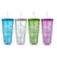 thumbnail image 1 of Vaso Arrow Home Products de plástico de 710 ml con pajita y tapa, paquete de 4, 1 of 8