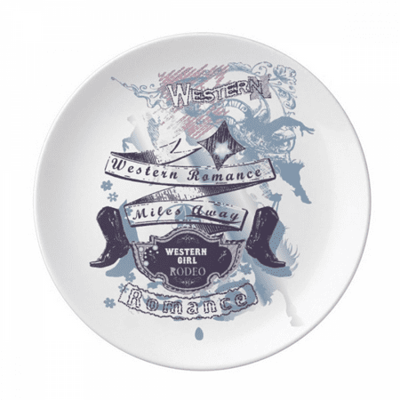 

Romance High Heels Shoes Flower Pattern Plate Decorative Porcelain Salver Tableware Dinner Dish