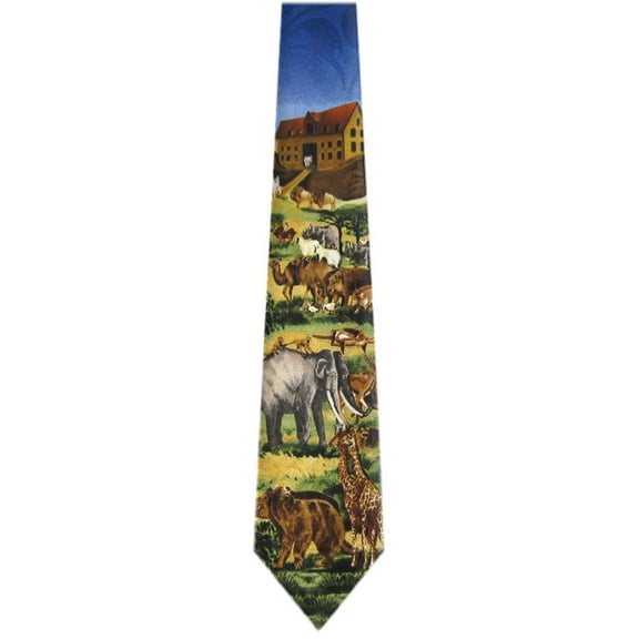 BuyYourTies - Mens Novelty Christian Necktie - Blue Green