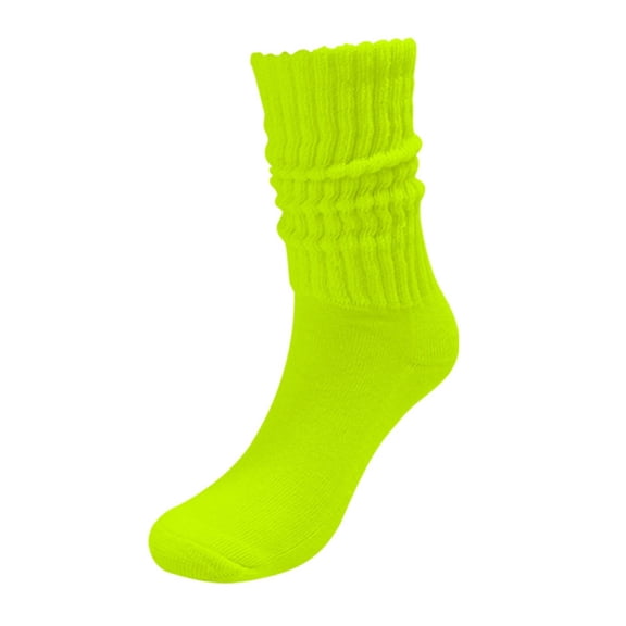 Tsivenald 3 Pairs Crew Socks for Women Cozy Cotton Slouchy Athletic Socks Slouch Boot Calf Workout Socks Size 9-11