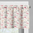 thumbnail image 5 of Ambesonne Flamingo Valance & Curtain, Wild Bird Love Vintage, 55"x24", Beige Pink, 5 of 6