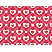 Pack of 1, Heart Lattice 18" x 833' Gift Wrap Full Ream Roll for Holiday, Party, Kids' Birthday, Wedding & Special Occasion Packaging
