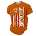 thumbnail image 4 of CUSTG Men T-Shirts O-Neck Anniversary Graphic T Shirt Patriotic Short Sleeve Tee For Casual Wear And Holiday Celebration Celebrate America's 250th Anniversary Fashionable 1776-2026 4th Of July Tops, 4 of 4