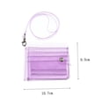 thumbnail image 2 of Cartera transparente de PVC para mujer monedero sencillo con purpurina transparente minitarjetero elegante para uso diario, 2 of 6