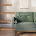thumbnail image 7 of EastVita Couches for Living Room 2 Seater Deep Seat Couch Linen Upholstered Couches for Bedroom Office Small Space Green, 7 of 7