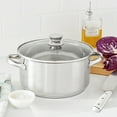 thumbnail image 3 of Mainstays Stainless Steel 5-Quart Dutch Oven with Glass Lid, 3 of 6