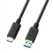 Sanwa Supply USB3.1 Gen2 Type CA Cable (Black 0.5m) KU31-CA05// Computer/ Usb/ Connector female