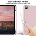thumbnail image 6 of KenKe Case for iPad Pro 11 Inch 4th 3rd 2nd Generation 2022/2021/2020 with Pencil Holder,Trifold Stand Smart Case with Soft TPU Back,Wireless Pencil Charging,Auto Wake/Sleep iPad Pro 11 Case-Pink, 6 of 9