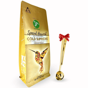 Colibreeco, Gold Supreme Coffee, Notes of Sweet Nectarines and Yellow Fruits, Medium Roast Ground Coffee, 100% Colombian Special Harvest, Coffee Scoop Clip, 1 Pound (Pack of 1)