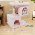 thumbnail image 5 of Gymax 25.5'' Cat Tree w/ 2 Large Condo Padded Top Perch Sisal Scratching Posts, 5 of 10