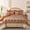Burnt Orange, variant on Queen Size Comforter Set Light Brown, 7 Pieces Boho Aztec Bed in a Bag