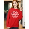 thumbnail image 3 of Christmas North Pole Brewing Co Christmas Spirits Shirt Crewneck Sweatshirt, 3XL, Red, 3 of 6