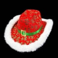 thumbnail image 3 of Christmas Western Cowboy Hat With Festive Pattern Design For Stage Party Casual Wear, 3 of 6