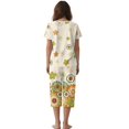 thumbnail image 2 of DISNIMO Floral Printed Women's Short Sleeve Pajama Sets Comfy Sleepwear Short Sleeve Tops and Capri Pant Pjs for Summer, L, 2 of 7