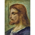 thumbnail image 2 of Simeon Solomon 11x14 Black Ornate Wood Framed Double Matted Museum Art Print Titled: Head of Christ (1896), 2 of 5