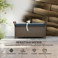 thumbnail image 4 of Outsunny 2-In-1 Patio Wicker Storage Bench 29 Gallon Storage Box Navy Blue, 4 of 10