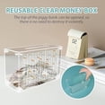 thumbnail image 4 of B Desktop Savings Jar Acrylic With 5000 Dollar Counter For Coin And Bill Storage Transparent Financial Organizer, 4 of 8