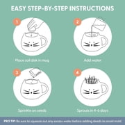 The Cat Ladies Organic Cat Grass Kit 1 Count, Indoor Cat Grass with Soil and Seeds for Easy Planting