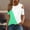 Green, variant on Njoeus Tops Women Trendy Oversized Tshirts Women Women's 2024 Summer Casual And Comfortable Patchwork Color Cold Shoulder Button Splicing Short-Sleeved Round Neck Top/Shirt Womens Summer Outfi