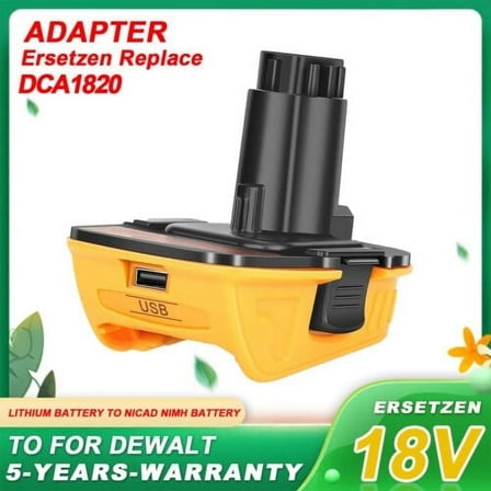 DCA1820 Battery Adapter Fits Dewalt 18V Battery Tools, Converts Dewalt 20V Max Lithium Battery to Dewalt 18V XRP NiCd NiMh Battery(Adapter Only)