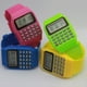 thumbnail image 4 of ColoMX 2pcs tipo de reloj calculadoras reloj de cálculo portátil muñeca operación geométrica reloj regalo de cumpleaños para niños amarillo, 4 of 7