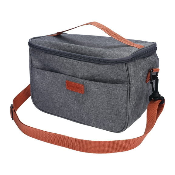 Unique Bargains Insulated Lunch Bag for Office Picnic Gray