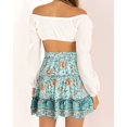 thumbnail image 2 of Femmes Été Mignon Taille Haute Jupe Volants Imprimé Floral Swing Plage M., 2 of 8