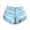 Sky Blue, variant on TEAJOPSUU Womens Retro Western Shorts High Button Waist Fringe Faux Suede Summer Shorts with Pockets Sky Blue
