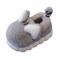 thumbnail image 3 of KANG Cute And Cozy Girls Slippers Warm Indoor Shoes With Thick Sole Cartoon Design Fuzzy Perfect For Kids, 3 of 6