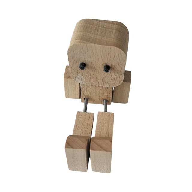 Figura de hombre de madera con pies temblorosos, accesorios para automóviles, ligera, multiusos, divertida. Figurilla