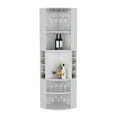 thumbnail image 4 of YIYADO 71" Corner Bar Cabinet with Five Shelves, Eight Bottle Cabinets and Stems, White, 4 of 6