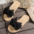 thumbnail image 6 of HomeDM Women's Flat Sandals Espadrilles Cross Strap Open Toe Slide Sandals Dressy Slip On Summer Beach Sandals Size 6, 6 of 8