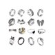 thumbnail image 1 of Conjunto De Anillos Punk Vintage Paquete De Anillos Abiertos De Animales Anillos Apilables Góticos De Aleación De Aluminio Para Mujeres, Hombres Y Niñas Inevent AP006524-02, 1 of 6