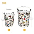 thumbnail image 5 of Balery Aabstract Eyes Round Laundry Basket with Handles Waterproof Freestanding Laundry Hamper for Clothes Toys in the Dorm and Family-, 5 of 8