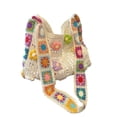 thumbnail image 6 of Crochet Knit Boho Shoulder Bag Handmade Floral Hollow Crochet Tote Bag Women Lightweight Crossbody Purse Breathable Woven Handbag for Summer Beach Travel Daily Shopping Vacation Accessories,White, 6 of 6