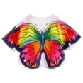 thumbnail image 4 of UngA Girl Swim Cover Up Kids Butterfly Beach Coverup Chiffon Long Sleeves Wrap Swim Dress Girls' Swimwear (Watermelon Red,7-8 Years), 4 of 6