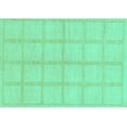 thumbnail image 1 of Ahgly Company Indoor Rectangle Solid Turquoise Blue Modern Area Rugs, 4' x 6', 1 of 4