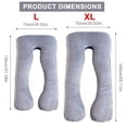 thumbnail image 2 of TANGKA Pregnancy Pillows,U Shaped Cooling Full Body Pillow with Removable Cover, 57 Inch Body Pillow for Pregnant Women,XL, 2 of 13