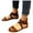 Brown, variant on Clearance VerPetridure Women's Sandals Summer Casual Flat Korean Bohemian Round Toe Shoe With Roman Zipper