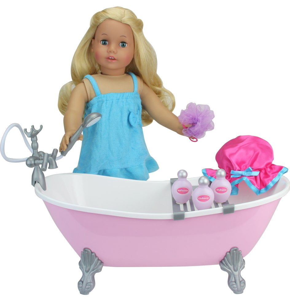 white doll bathtub by sophia's