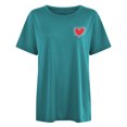 thumbnail image 4 of WILLBEST T-Shirt Femme Décontracté et à la Mode Imprimé Lettre Col Rond T-Shirt Surdimensionné, 4 of 5