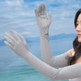 thumbnail image 2 of Guantes Largos de Protección Solar UV para Mujer, Brazo con Pantalla Táctil, Guantes para Conducir Al Sol, UPF 50+ para Deportes Al Aire Libre, Ciclismo, Gris, 2 of 8