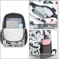 thumbnail image 4 of Police and Light Red Pattern 17" School Backpacks for Teens,Waterproof Oxford Fabric,S-Shape Padded Straps for School,Travel,Hiking,Camping, 4 of 6